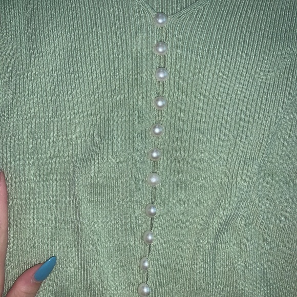 Princess Polly long sleeve green top - Picture 2 of 5